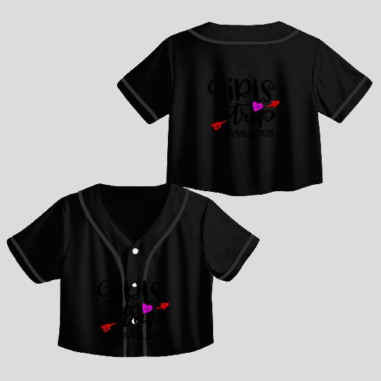 Bachelorette Party Girls Girls Crop Top Baseball Jerseys