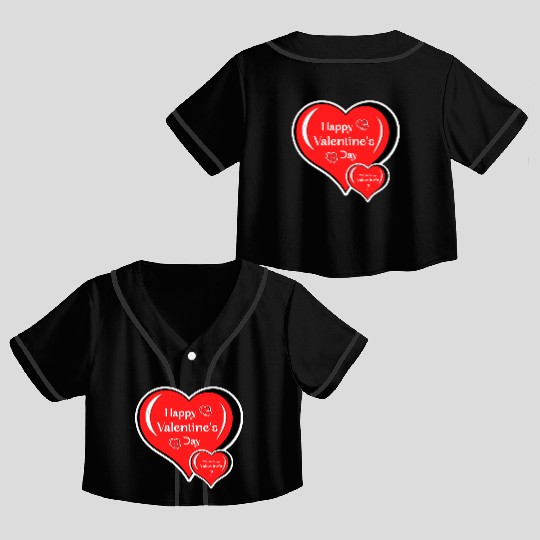 Valentine's Day. Crop Top Baseball Jerseys
