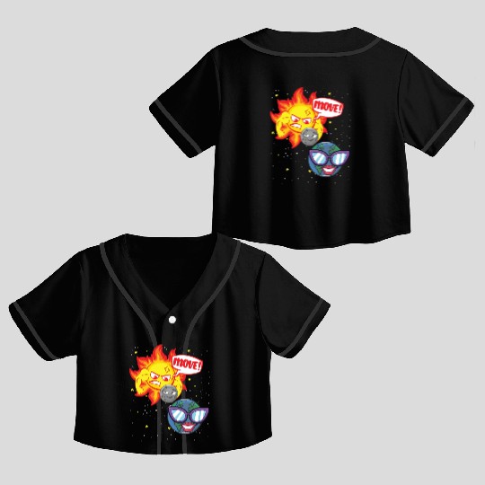 Total Solar Eclipse Move! 4.08.24 Funny Eclipse Crop Top Baseball Jerseys