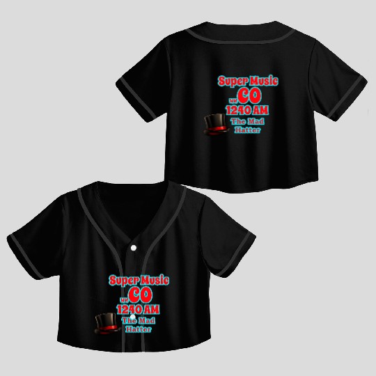 WWCO The Mad Hatter Crop Top Baseball Jerseys