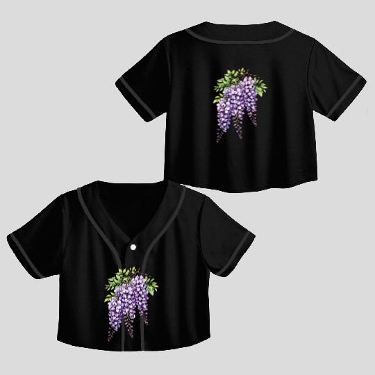 Lilac Crop Top Baseball Jerseys