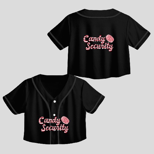 Candy Security Mom Dad Matching Birthday Costume Crop Top Baseball Jerseys