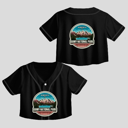 Banff National Park, Alberta Canada grizzly bears Crop Top Baseball Jerseys