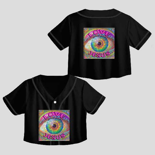 Eye (I) Love Jesus Crop Top Baseball Jerseys