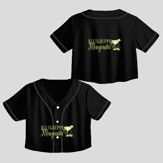 Blutgruppe Margarita Tequila Stag Party Crop Top Baseball Jerseys