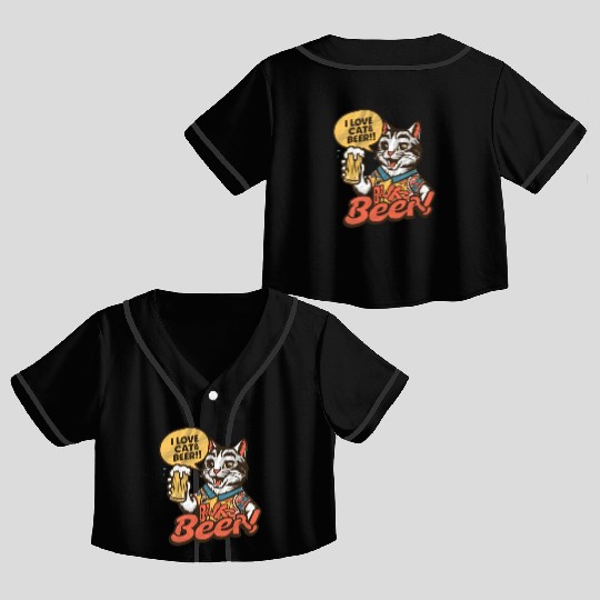 I Love Beer Crop Top Baseball Jerseys