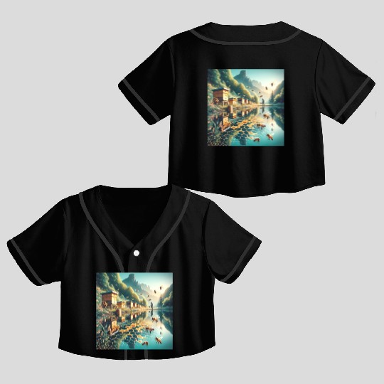 Honey Harvest Reflections Sweet Nectar Crop Top Baseball Jerseys