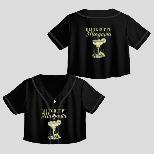 Blutgruppe Margarita Tequila Stag Party Crop Top Baseball Jerseys