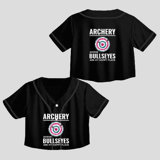 Archery Targets Archer Bullseye Shooting Sport Crop Top Baseball Jerseys