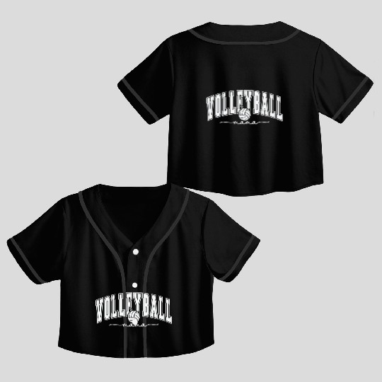 Classic Volleyball Mama Crop Top Baseball Jerseys