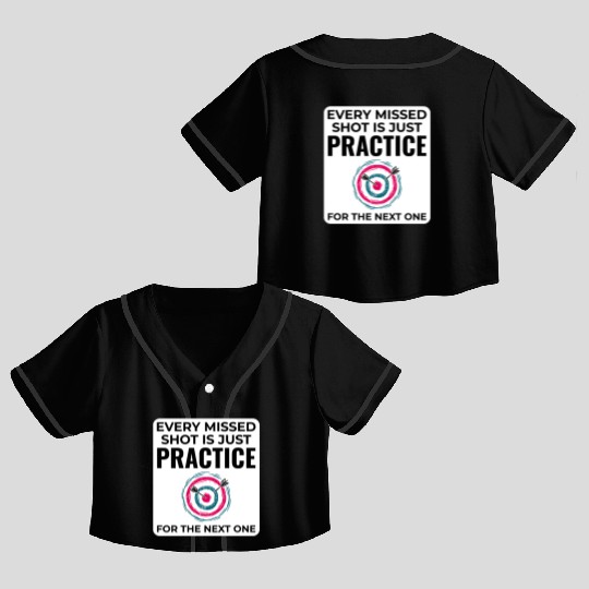Archery Targets Archer Bullseye Shooting Sport Crop Top Baseball Jerseys
