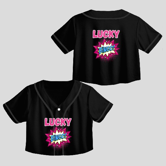 Lucky bingo Crop Top Baseball Jerseys