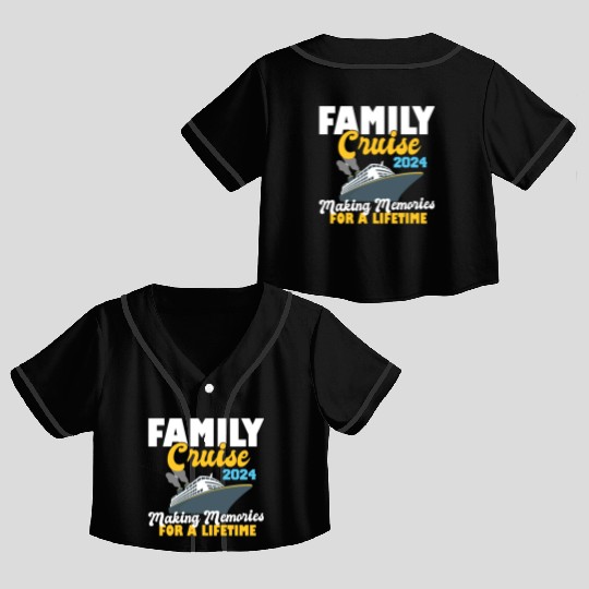 Family Cruise 2024 Cruising Tour Voyage Matching Crop Top Baseball Jerseys