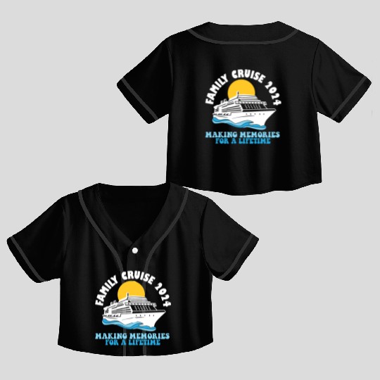 Family Cruise 2024 Voyage Cruising Tour Matching Crop Top Baseball Jerseys