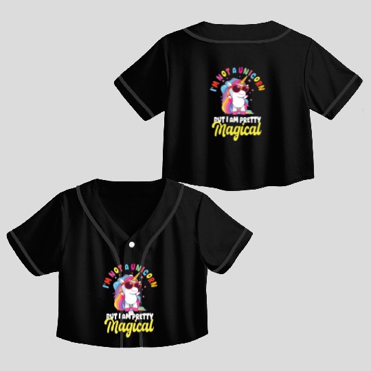 LGBTQ Rights Pride Month Unicorn Design Crop Top Baseball Jerseys