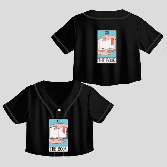 Book Tarot Card - Reading - English Teacher Crop Top Baseball Jerseys