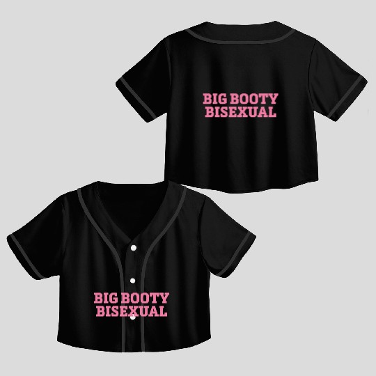 Big Booty Bisexual LGBTQ Pride Month Crop Top Baseball Jerseys
