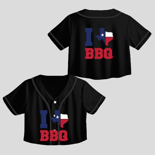 Texas BBQ Crop Top Baseball Jerseys
