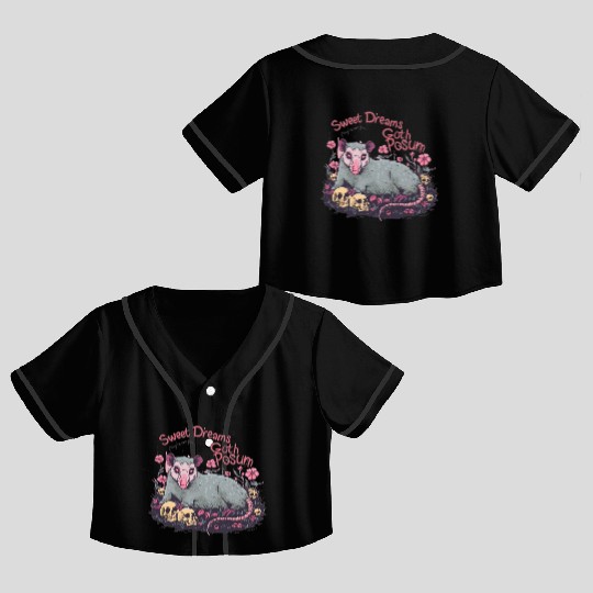sweet dreams goth possum Street Cats Squad Crop Top Baseball Jerseys