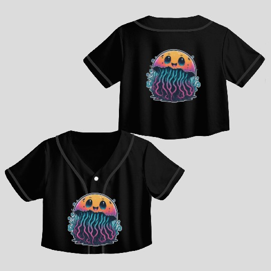 JellyFish Crop Top Baseball Jerseys