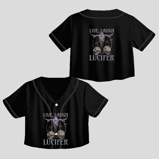 Live Love Lucifer Goth Festival Death Metal Crop Top Baseball Jerseys