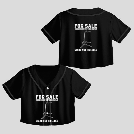 For Sale Good Conditioned Air Guitar Funny Air Gui Crop Top Baseball Jerseys