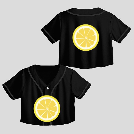 Citrus - Fruits - Orange - Lime - Grapefruit Crop Top Baseball Jerseys