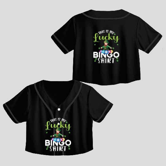 Funny Bingo Player St Patricks Day Crop Top Baseball Jerseys
