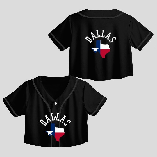 Dallas USA Flag Patriot Design For Proud Souls Crop Top Baseball Jerseys