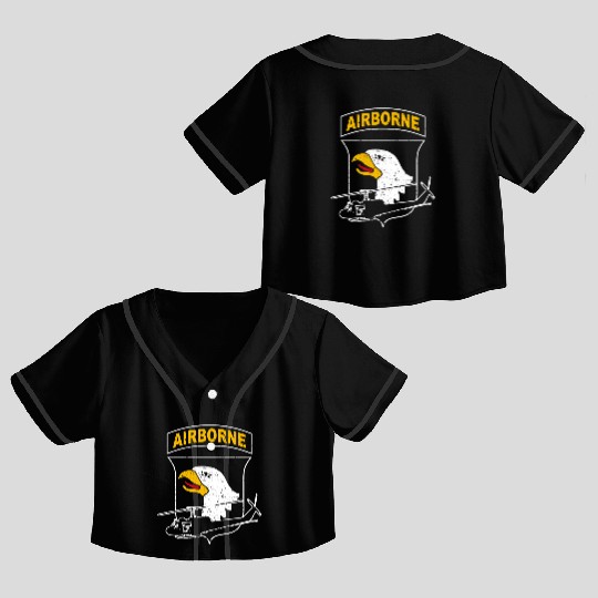 101st Airborne Division Crop Top Baseball Jerseys