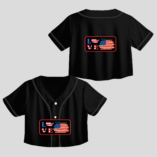 love america ,we the people Crop Top Baseball Jerseys