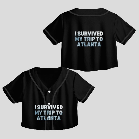 My Trip Traveler Vacation Atlanta Crop Top Baseball Jerseys