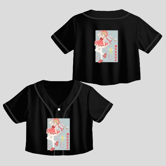 Sakura Card Captor Crop Top Baseball Jerseys