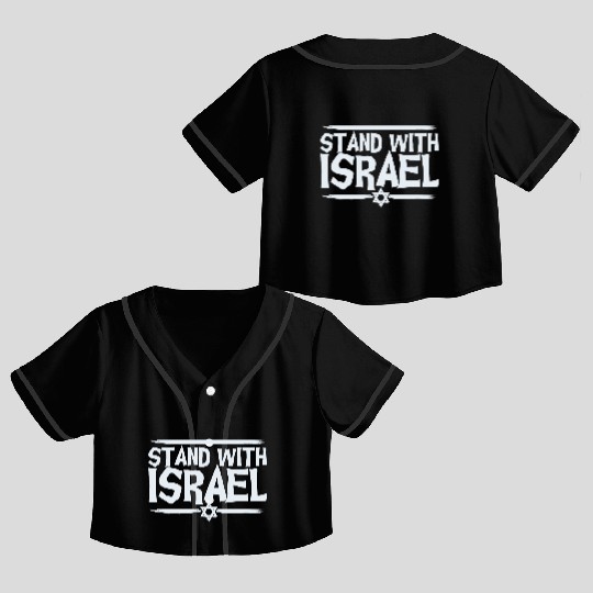 Stand With Israel Crop Top Baseball Jerseys