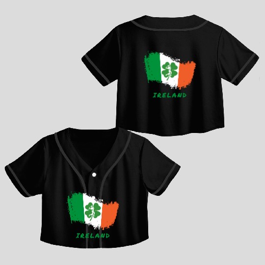 Ireland Cricket Crop Top Baseball Jerseys
