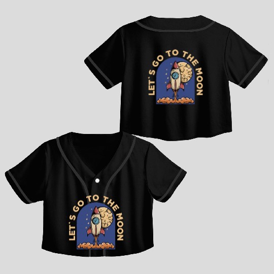 lets go to the moon Classic Crop Top Baseball Jerseys