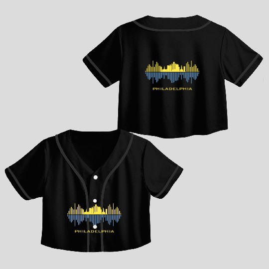 Philadelphia City Sound Waves Crop Top Baseball Jerseys