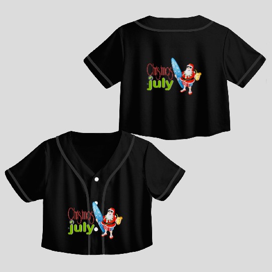 christmas in july Crop Top Baseball Jerseys