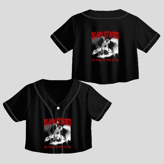 Scary Stories Tell Dark Crop Top Baseball Jerseys