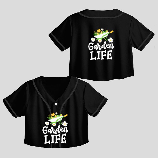 Gardening Gardener Crop Top Baseball Jerseys