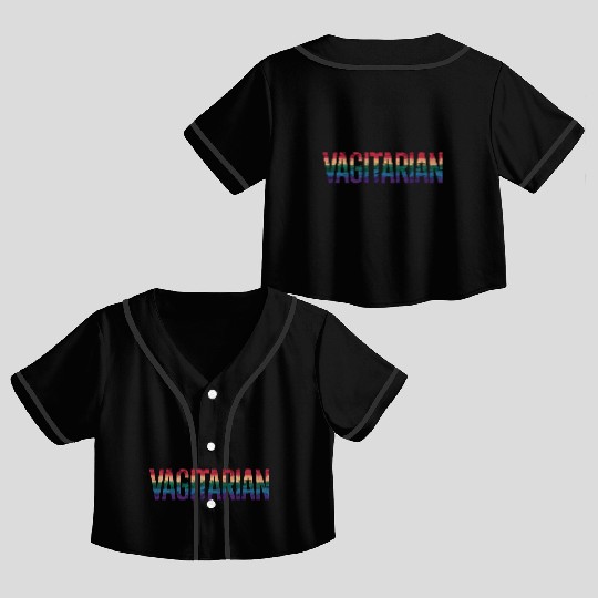 Vagitarian Lesbian Lgbt Pride Month Gay Crop Top Baseball Jerseys