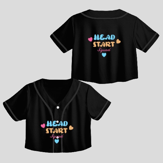 Head Start Squad Homeschool Back to School Crop Top Baseball Jerseys