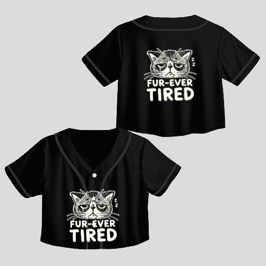 Gothic Emo Cat Design For Cat Lovers And Crop Top Baseball Jerseys
