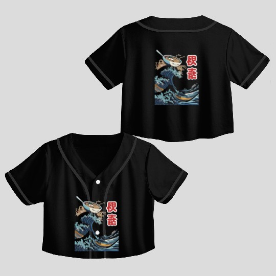 The Great Ramen off Kanagawa Classic Crop Top Baseball Jerseys