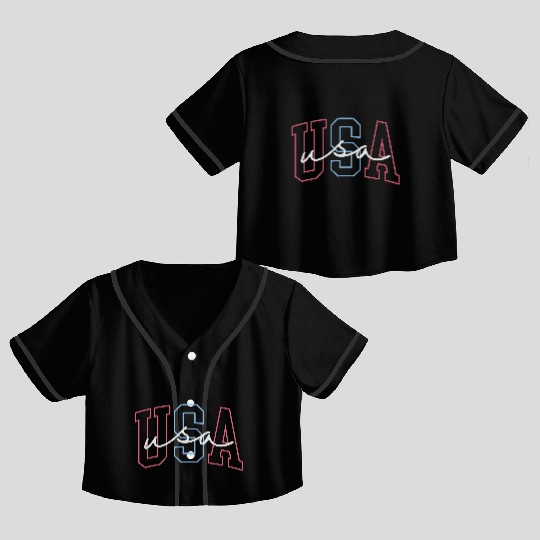 Independence Day Crop Top Baseball Jerseys