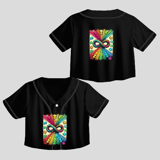 Spectrum Explosion Crop Top Baseball Jerseys
