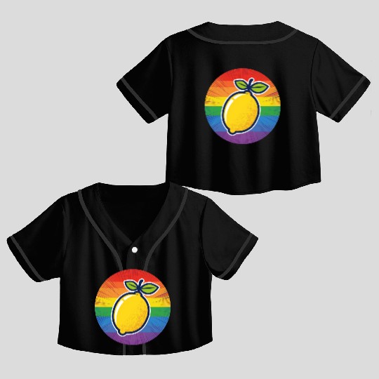 LGBTQ Lemon Crop Top Baseball Jerseys