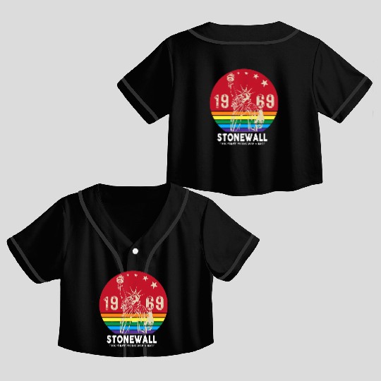 The First Pride Was A Riot 1969 Stonewall LGBTQ Crop Top Baseball Jerseys