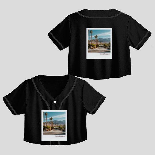 Mono Enterprises "Travels" Palm Springs #3 Crop Top Baseball Jerseys