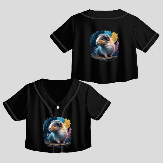 Mystical Guinea Pig Crop Top Baseball Jerseys